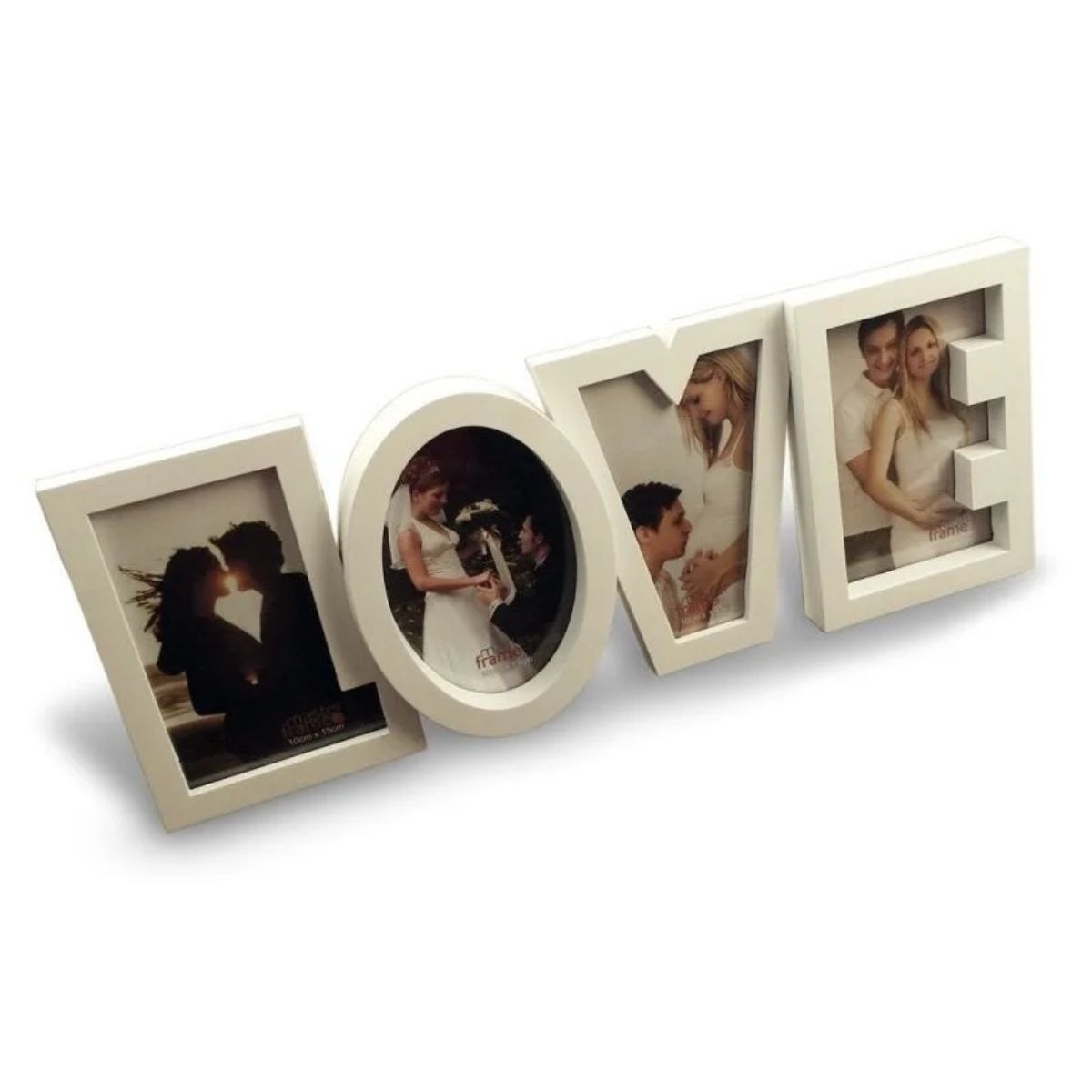 Porta Retrato Multifotos Love Amor Namorados - Branco Porta Retrato Multifotos Love Amor Namorados - Branco